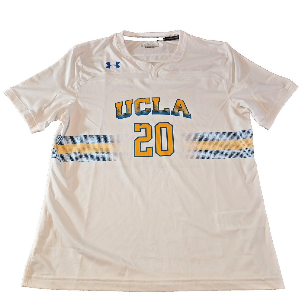 UCLA Bruins Jersey White Womens L NCAA Soccer Under Armour 100 Years Anniversary